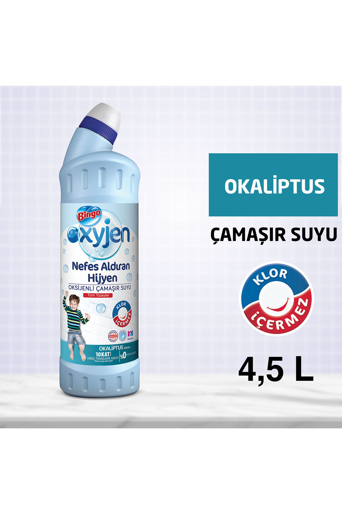 Bingo Oksijen Çamaşır Suyu 750 ml Derinlemesine Hijyen Ekonomi Paketi 6'lı